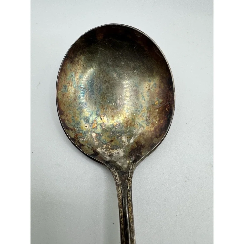 Vintage Puritan Silver Co Silver Seal Plated Spoons Set of 3 Soup Sugar Shell